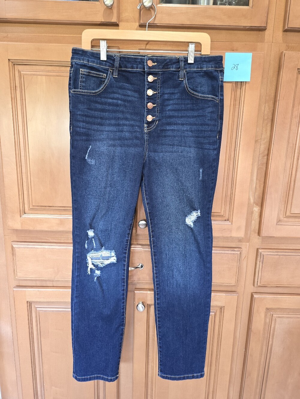 No Boundaries dark wash button fly jeans size 17
